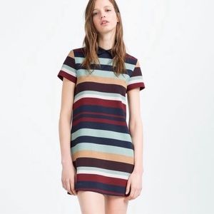 Striped Zara shift dress with cute collar